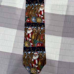 David Taylor Santa & Reindeer Christmas Tie